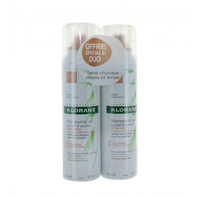 KLORANE Shampooing Sec Extra Doux Teint&eacute; 2x150ml