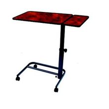 HERDEGEN Table Diffusion + Tablette Lat&eacute;rale Inclinable Ronce de Noyer 40*60 cm