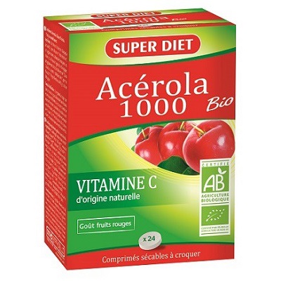 SUPER DIET Ac&eacute;rola Bio 1000 24 Comprim&eacute;s
