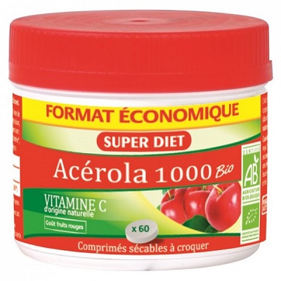 SUPER DIET Ac&eacute;rola Bio 1000 60 Comprim&eacute;s