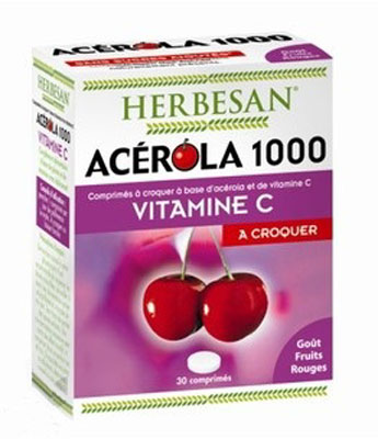 HERBESAN Ac&eacute;rola 1000 mg Fruits rouges