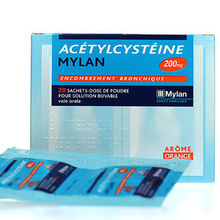 Ac&eacute;tylcyst&eacute;ine Mylan 200 mg 20 sachets Orange