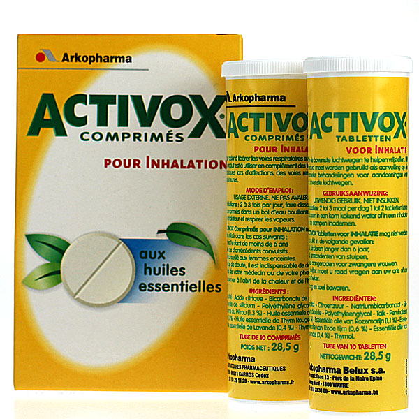 Activox inhalation aux huiles essentielles 20 comprim&eacute;s