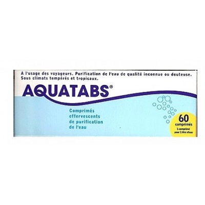 AQUATABS Purification de l'Eau 60 comprim&eacute;s effervescents