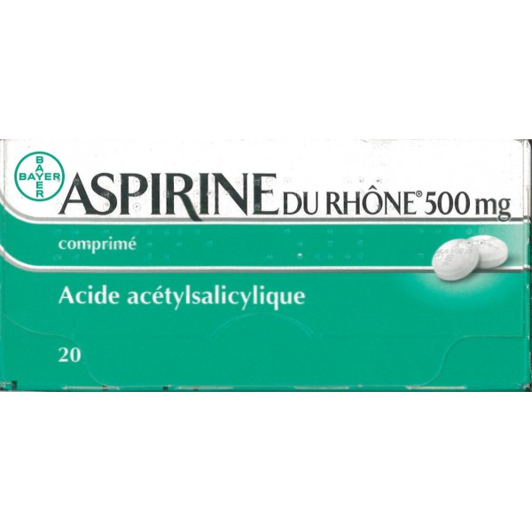 aspirine du rh&ocirc;ne 500mg 20 cprs