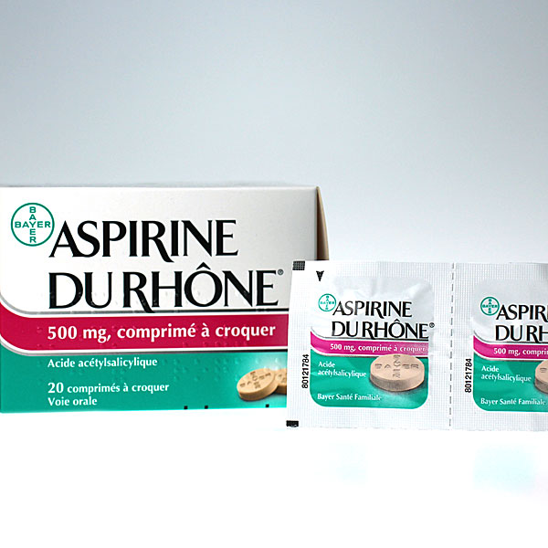 aspirine du rh&ocirc;ne 500mg 20 cprs &agrave; croquer