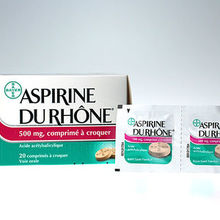 aspirine du rh&ocirc;ne 500mg 20 cprs &agrave; croquer