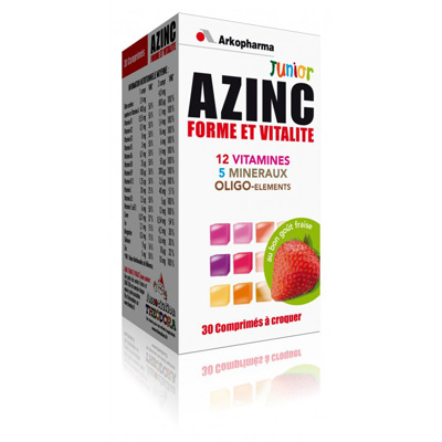 AZINC Optimal Junior 30 comprim&eacute;s Go&ucirc;t Fraise