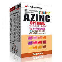 AZINC Optimal Junior 30 comprim&eacute;s Go&ucirc;t Cola