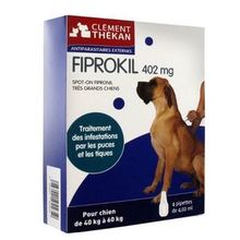CLEMENT THEKAN Fiprokil Spot-On Fipronil Tr&egrave;s Grands Chiens 4x4.02ML