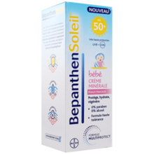 BEPANTHEN Cr&egrave;me Min&eacute;rale FPS50+ B&eacute;b&eacute; Peaux Fragiles 50ml