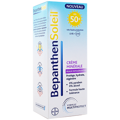 BEPANTHEN SOLEIL Cr&egrave;me Min&eacute;rale FPS50+ Peaux Intol&eacute;rantes 50ml