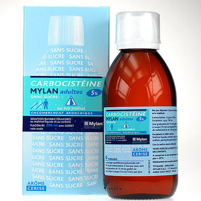 Carbocist&eacute;ine Mylan Adultes 5% Sans sucre 200 ml