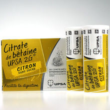 Citrate de b&eacute;ta&iuml;ne UPSA 2g Citron Sans sucre 20 cprs eff