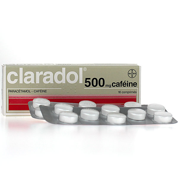 claradol 500mg caf&eacute;ine 16 cprs