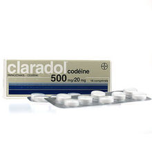 claradol 500mg cod&eacute;ine 16 cprs
