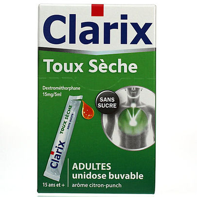 Clarix Toux S&egrave;che 15 sachets 5 ml