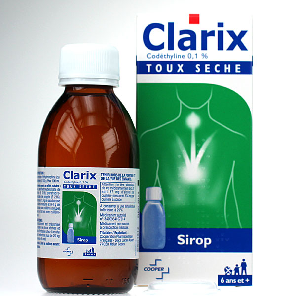 Clarix Toux S&egrave;che Sirop 150 ml