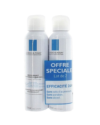 La Roche Posay D&eacute;odorant Physiologique 24H Spray 2x150mL