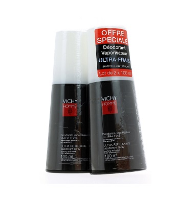 VICHY HOMME D&eacute;odorant Vaporisateur 2 x 100 mL