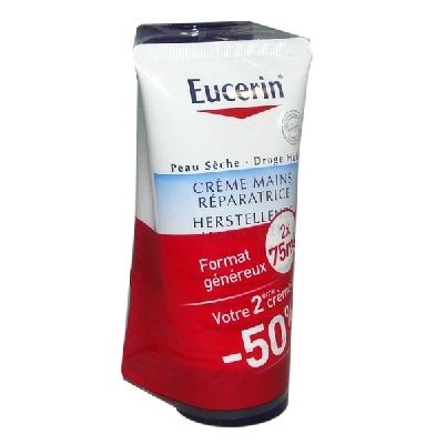 EUCERIN Cr&egrave;me Mains R&eacute;paratrice 5% d'Ur&eacute;e 2x75ml