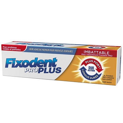 FIXODENT Cr&egrave;me fixative pour appareils dentaires 40g