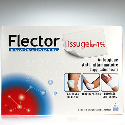 Flector Tissugel 1% 5 empl&acirc;tres