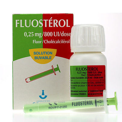 Fluost&eacute;rol 0,25mg/800 UI/dose solution buvable