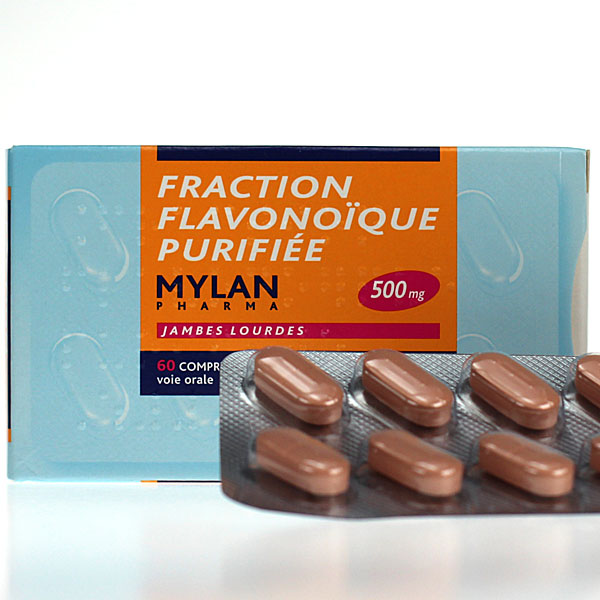 Fraction flavono&iuml;que purifi&eacute;e mylan 600 mg 30 cprs