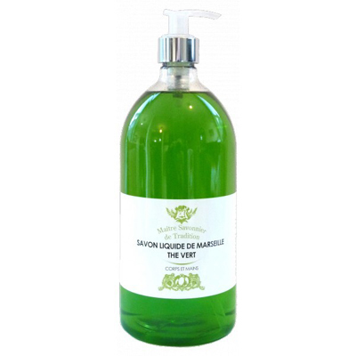 FREESENS Savon Liquide De Marseille Th&eacute; Vert 1L