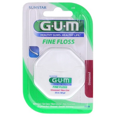 GUM Fine Floss Fil Dentaire Non Cir&eacute; 555