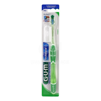 GUM Brosse &agrave; dents Technique + Compacte Medium 493