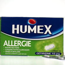 Humex Allergie c&eacute;tirizine 10 mg 7 cprs