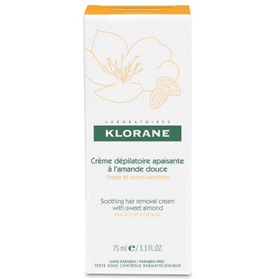 KLORANE Cr&egrave;me D&eacute;pilatoire Apaisante Visage et Zones Sensibles 75 mL