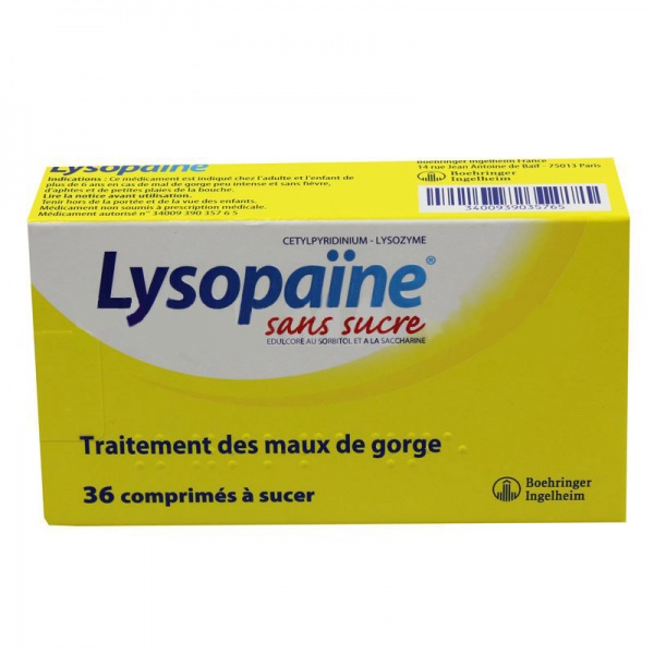 Lysopa&iuml;ne Sans sucre 36 comprim&eacute;s