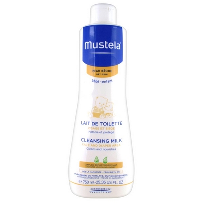 MUSTELA Lait de Toilette Peau S&egrave;che 750 mL