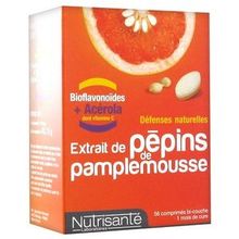 NUTRISANTE extrait de p&eacute;pins de pamplemousse 56 cps