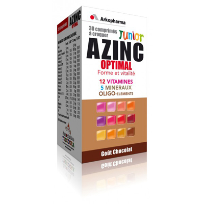 AZINC Optimal Junior 30 comprim&eacute;s Go&ucirc;t Choco