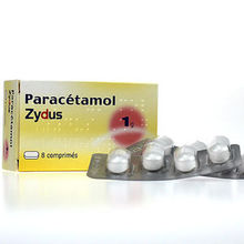 parac&eacute;tamol zydus 1g 8 cprs