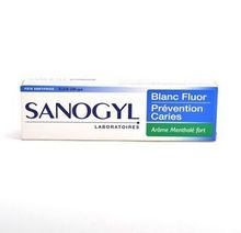 SANOGYL Blanc fluor pr&eacute;vention caries ar&ocirc;me menthol&eacute; 140g