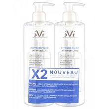 SVR Physiopure Eau Micellaire Nettoyante D&eacute;maquillante 2x400ml