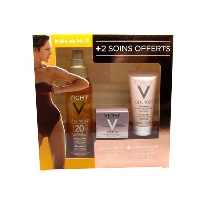 VICHY Coffret Huile S&egrave;che SPF20 + Soin Visage + Soin Corps