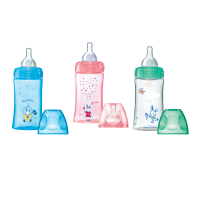 DODIE Initiation+ Biberon Anti Colique T&eacute;tine Ronde 3 Vitesses 270ml