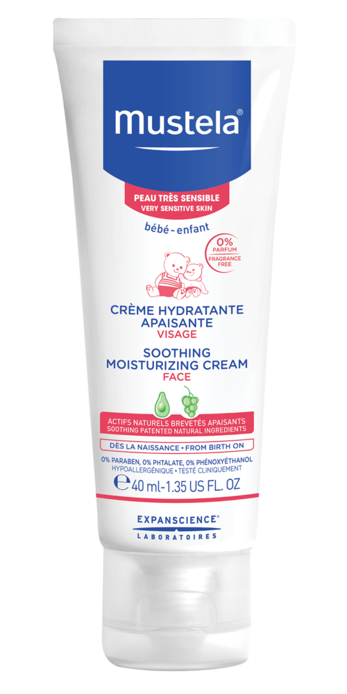 Mustela Peau Tr&egrave;s Sensible Cr&egrave;me Hydratante Apaisante Visage 40 mL