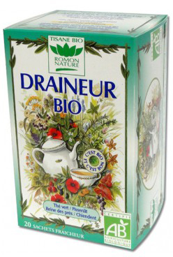 ROMON NATURE Tisane Bio Draineur 20 Sachets Fra&icirc;cheur + 4 gratuits