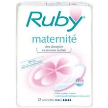 RUBY Maternit&eacute; 12 serviettes maxi