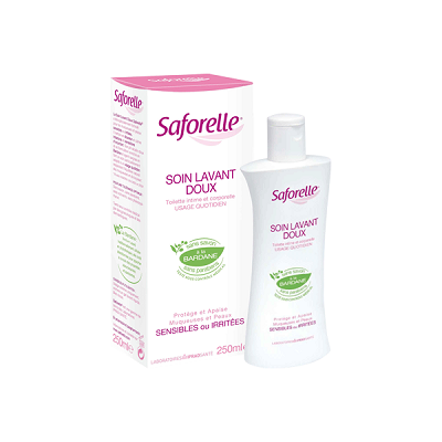SAFORELLE Soin lavant doux muqueuses et peaux sensibles ou irrit&eacute;es 250ml