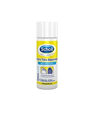 SCHOLL Poudre Tr&egrave;s Absorbante 75g