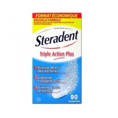 STERADENT Triple action plus 90 Comprim&eacute;s