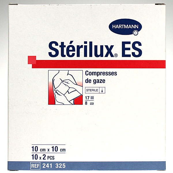 St&eacute;rilux ES 10 cm x 10 cm par 10 x 2